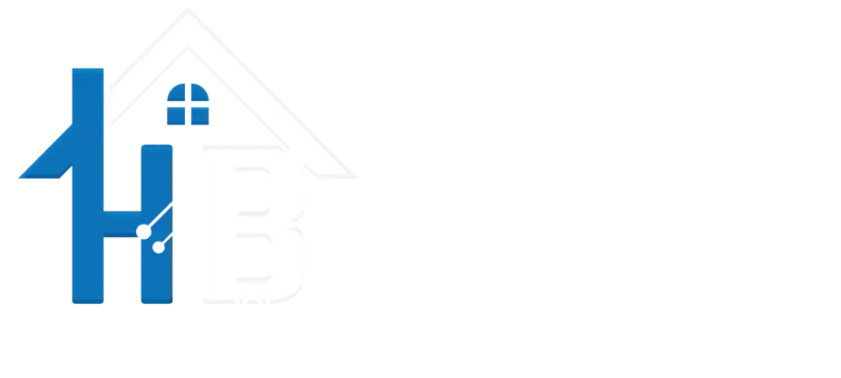 Homebridge financial hub center logo in blue and white